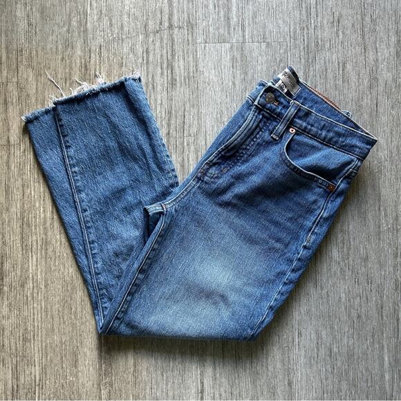 Madewell Denim - ✨ Madewell Regular Wash “The Perfect Vintage” Raw Hem High Rise Jeans Sz 27P